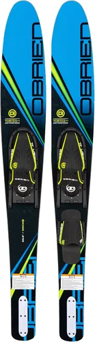 O'Brien Vortex Combo Water Skis with Adjustable Bindings – Wide-Body Design for Easy Deep-Water Starts – Perfect for Beginners and Intermediate