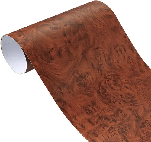 Vista 12 de Papel de contacto autoadhesivo con textura de vinilo de grano de madera de alto brillo, para decoración interior de automóvil, calcomanías