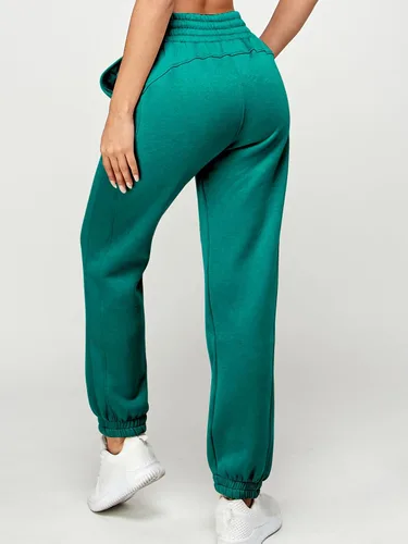 Vista 61 de IUUI Pantalones deportivos de cintura alta para mujer, con bolsillos, de algodón, holgados, atléticos