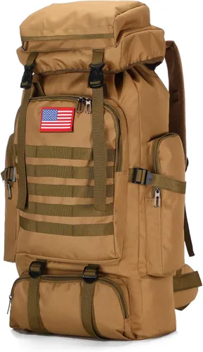 Vista 13 de King'sGuard 70L Camping Hiking Backpack for Men Women Large Military Tactical Backpack Molle Rucksack Backpack for Outdoor
