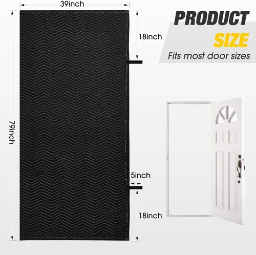 Vista 3 de Riakrum 1 manta acolchada de 39 x 79 pulgadas, lavable y reutilizable, protector de almohadilla de muebles de algodón y poliéster