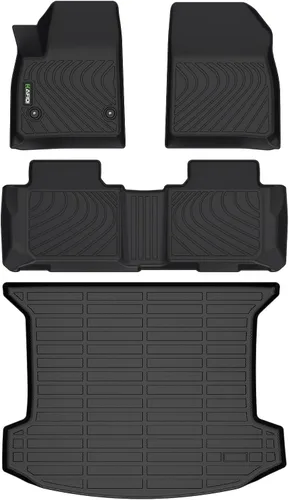 Vista 41 de HAFIDI® - Tapetes para auto con almacenamiento debajo del asiento, para todo clima, antideslizantes, de elastómero termoplástico, para la primera