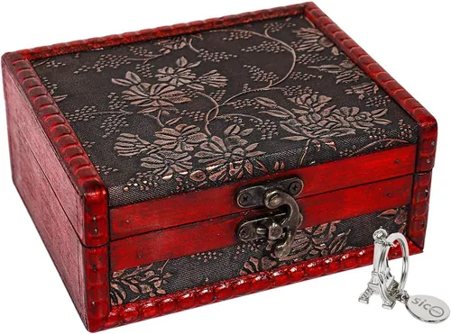 Caja de madera de SiCoHome, pequeña, 5.46 pulgadas