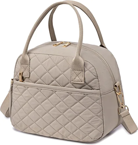 Vista 11 de CAMTOP Lonchera para mujer, bolsa de almuerzo aislada, lonchera con hielera térmica, a prueba de fugas, con diseño acolchado, bolsa de almuerzo