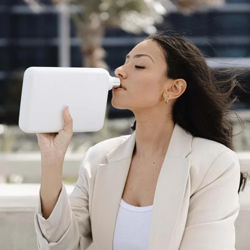 Vista 3 de memobottle A5 acero inoxidable BLANCO