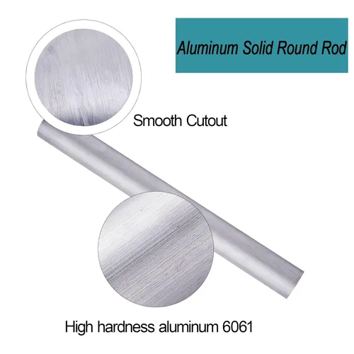 Vista 2 de 1" aluminio 6061 redondo Rod 12" largo, 1" diámetro sólido T6511 nueva barra de torno Stock