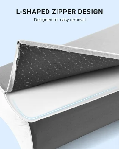 Vista 7 de Elviros Almohadas de espuma viscoelástica para aliviar el dolor de cuello, almohada ortopédica ergonómica de altura ajustable para dormir, almohada