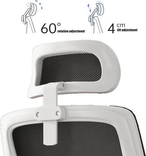 Vista 7 de Office Chair Ergonomic Lumbar Support, High Back Mesh Computer Chair, Office Desk Chair Comfy, with Flip-up Arms, Adjustable Headrest, 360 Swivel