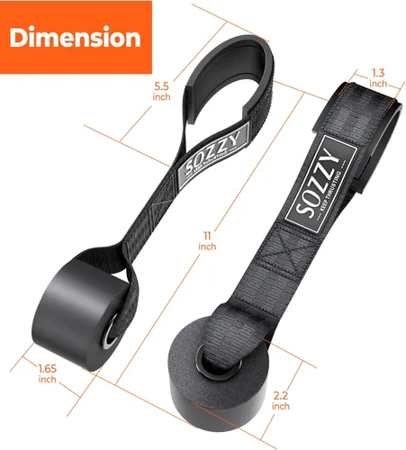 Vista 4 de Sozzy Door Anchor for Resistance Bands, Extra Large, Heavy Duty with Solid Nylon Core, Great for Closed Loop Bands, Physical Therapy, Home Workout