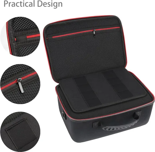 Vista 5 de Estuche rígido con insertos de espuma personalizables, funda rígida EVA resistente a los golpes para exteriores para drones pequeños, almacenamiento