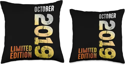 Vista 3 de Since October 2019 Retro 2019 Vintage 2019 October Throw Pillow