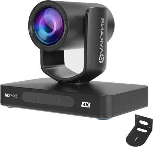 AVKANS Cámara 4K NDI PTZ 20X, cámara de seguimiento AI con HDMI SDI IP transmisión en vivo para iglesia, adoración, eventos en vivo, deportes,