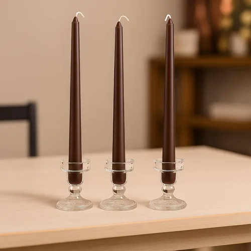 Vista 36 de Efavormart - Paquete de 10 velas cónicas de 12 pulgadas, diseño de cera premium, color blanco, velas sin perfume para entornos elegantes