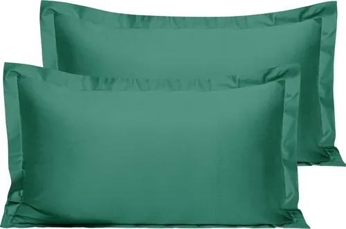 Vista 38 de NTBAY Fundas de almohada estándar de algodón – Fundas de almohada de algodón egipcio de 500 hilos, paquete de 2 fundas de almohada Oxford súper