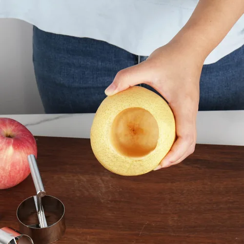 Vista 5 de Separador de núcleo de pera de manzana multifunción de acero inoxidable, herramienta de cocina, removedor de núcleo de manzana de alta resistencia