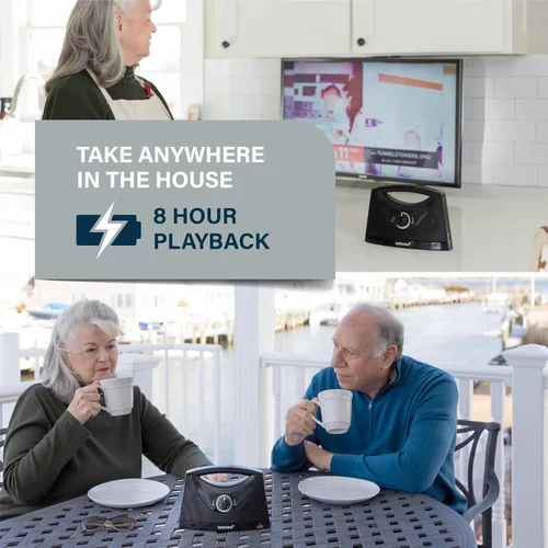 Vista 3 de SEREONIC PRO Portable Wireless TV Speakers for Smart TV Without The Blaring Volume, Ideal for Elderly and Hard of Hearing with Extra Earbuds and