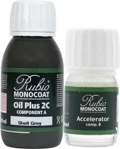 Vista 118 de Rubio Monocoat Tinte y Acabado para Madera 650 pies² - Blanco 5% Oil Plus 2C Secado Rápido, Aceite para Madera de Linaza Ecológico para Uso