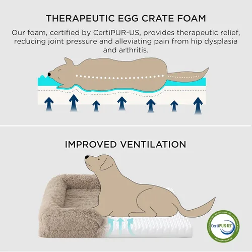 Vista 2 de Bedsure - Cama ortopédica pequeña para perros, sofá cama calmante y lavable para perros pequeños, espuma de soporte con funda extraíble y lavable