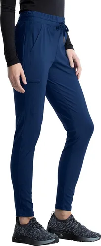 Vista 6 de Form Scrub Pants para mujer elástico tejido con cordón para mujer CK095