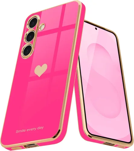 Vista 90 de Teageo para Samsung Galaxy A15 4G 5G Funda para mujeres y niñas, diseño de corazón de amor, lujoso brillo, cubierta trasera suave, parachoques