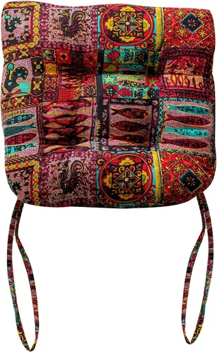 Vista 30 de vctops Cojines para silla de estilo rústico con estampado de pájaros y lazos Cojines para silla en forma de U suaves y cómodos Almohadillas