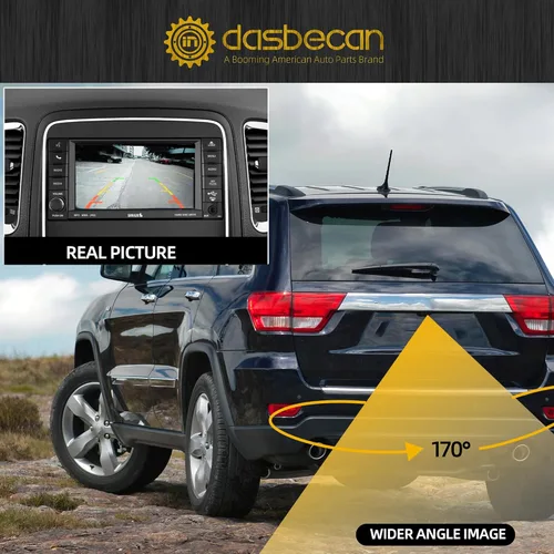 Vista 3 de Dasbecan Reemplazo de cámara de respaldo compatible con Dodge Durango Jeep Grand Cherokee 2011 2012 2013 Reemplazo de cámara trasera # 56054059AC