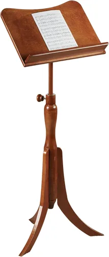 Vista 3 de Touch of Class Parke - Soporte para partituras de música, madera, gris, ajustable, soportes de madera para directores, atril de biblioteca