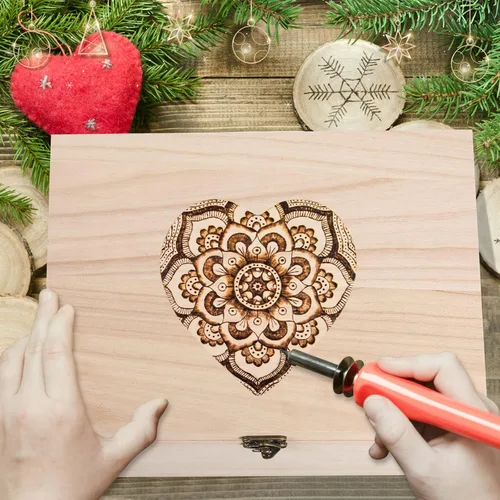 Vista 6 de Yookeer 2 Piezas Cajas Grandes de Madera Sin Terminar con Tapa con Bisagras y Cierre Frontal, Cajas de Madera Rectangulares Sin Pintar