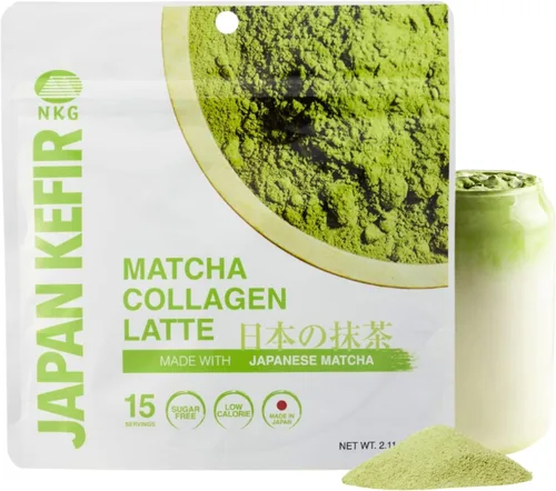 Latte de colágeno Matcha prémium | Fabricado en Japón con colágeno marino hidrolizado especial y auténtico matcha japonés | Sin edulcorantes