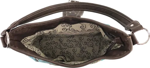 Vista 4 de Justin West Cruz hebilla Concho bordados de flores Stud Western Conceal Carry cartera bolso