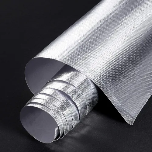 Vista 10 de BBTO Cinta de protección contra el calor con respaldo adhesivo, protector térmico de fibra de vidrio aluminizada, barrera de protección contra
