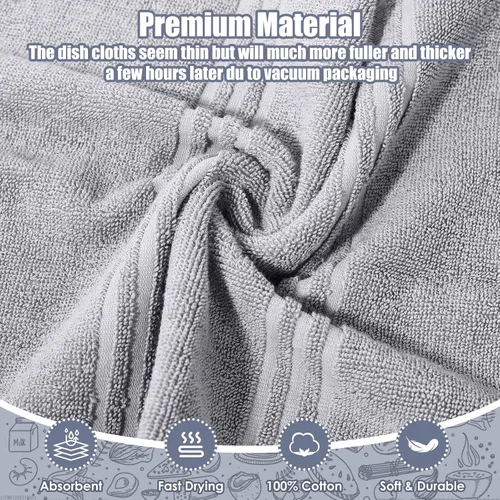 Vista 4 de Juegos de paños de cocina y paños de cocina con guantes de horno - Paños de té 100% algodón para cocina - Manoplas de horno resistentes al calor