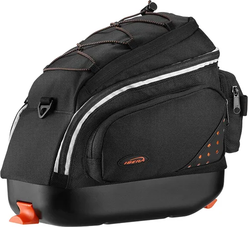Vista 9 de Ibera Bolsa de Bicicleta MIK Commuter 15L - Bolsas de Bicicleta con Clip para Bicicletas con Funda para Laptop, Múltiples Bolsillos y Correa