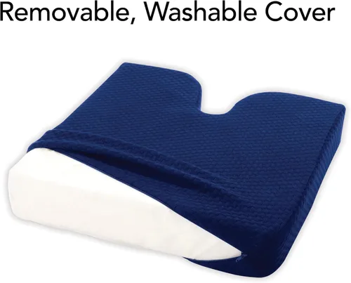 Vista 2 de Carex Cojín de espuma viscoelástica para asiento de coxis, cojín para aliviar el dolor de coxis, almohada de ciática para sentarse y aliviar el dolor