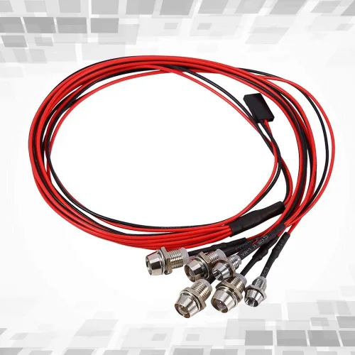 Juego de luces LED para coche RC, 6 LED 3-7 V, luz trasera para 1/10 modelo RC coche camión 0.197 in/0.118 in diámetro LED