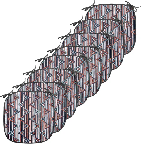 Vista 139 de Ambesonne Grunge Chair Seating Cushion, Retro Striped Background Pineapple Vintage Hippie Graphic, Anti-Slip Seat Padding for Kitchen & Patio