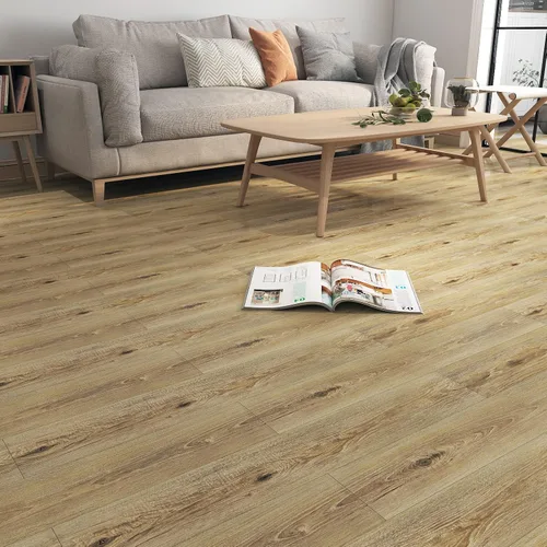 Vista 2 de LaCheery 18 Baldosas de Suelo de Madera de Roble de 6"x36" para Despegar y Pegar, Baldosas de Suelo de Baño para Despegar y Pegar, Suelo de Tablones