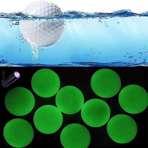 Vista 9 de Bola de golf Glow & Floater, bola flotante de golf luminosa, bola de golf flotante con brillo de práctica nocturna, golf nocturno y golf acuático