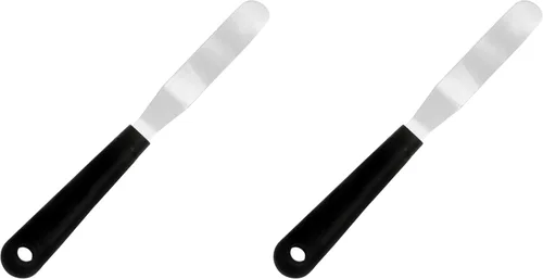 Vista 7 de Fat Daddio's SPAT-CS - Espátula para galletas en ángulo de acero inoxidable, 2.5 pulgadas