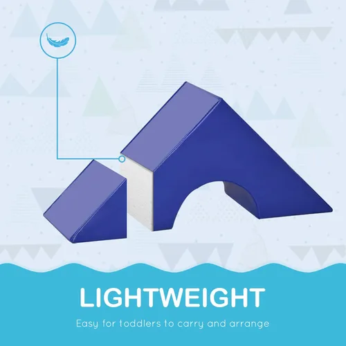 Vista 6 de Soozier Bloques de escalada de espuma para niños pequeños, juego de 11 piezas de espuma suave para bebés, juego de actividades de escalada y gateo