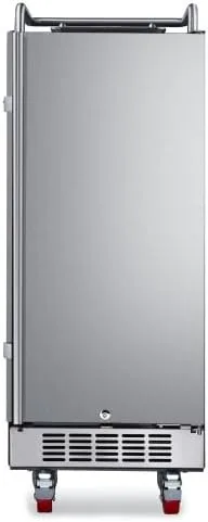 Vista 2 de EdgeStar BR1500BL Refrigerador de conversión Kegerator incorporado de 15 pulgadas - Acero inoxidable negro