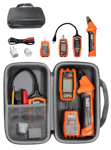 Vista 8 de CaseSack Funda para Klein Tools 80016, ET310 AC Circuit Breaker Finder, Probador de salida GFCI integrado, receptáculo RT310 y kit de accesorios