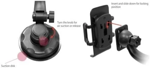 Vista 4 de Xenda Soporte universal para parabrisas de automóvil, soporte para teléfono celular, ventosa para iPhone 6/6 Plus/5S 5C 5 4S - iPod Touch Nano