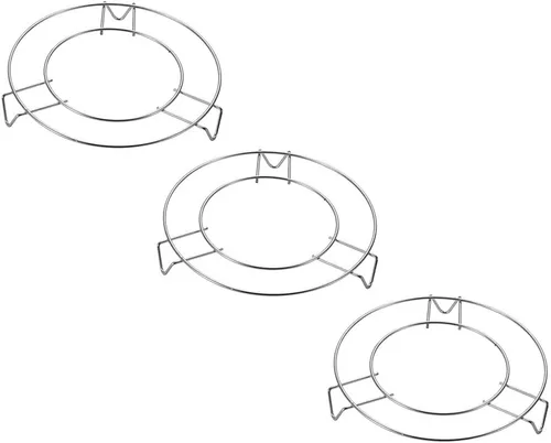 Estante redondo de acero inoxidable para vaporización, 3 unidades, 5 pulgadas, cesta de vapor, olla a presión, soporte de estante de vapor, 1