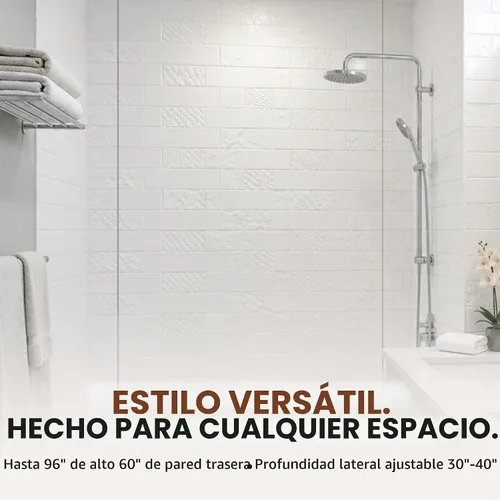 Vista 6 de Versa Tile - Panel de pared de PVC para bañera y ducha, color mármol, 96