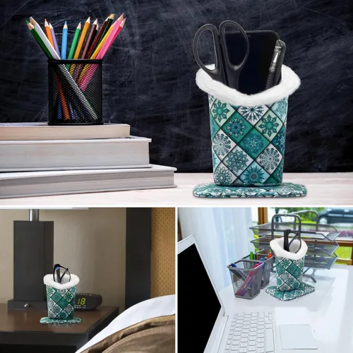 Vista 5 de Face Shadow Plush Lined Eyeglass Holder Stand with Magnetic Base Anti-scratch Protective Glasses Holder Case for Nightstand