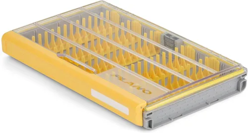 Vista 17 de Caja de Utilidad Premium Plano EDGE Flex Crankbait 3700, Gris y Amarillo con Tapa Transparente, Caja de Almacenamiento Impermeable para Pequeños