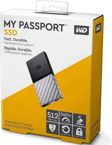 Vista 2 de WD Unidad portátil externa My Passport SSD de 1 TB, USB 3.1, hasta 540 MB/s - WDBKVX0010PSL-WESN