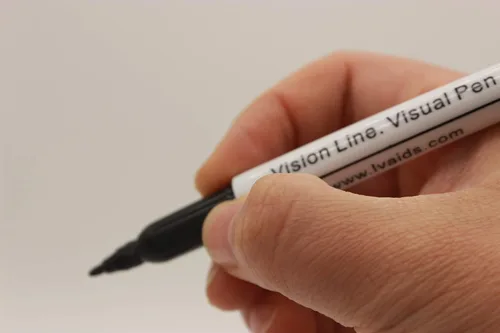 Vista 5 de Bolígrafo de baja visión 2020 para personas mayores y con discapacidad visual, 12 unidades (paquete de 1), blanco, negro