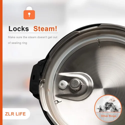Vista 2 de ZLR Anillos de sellado de silicona compatibles con ollas a presión Instant Pot de 8 cuartos de galón, 1 anillo de sellado de junta de silicona